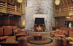Lobby, Timberline Lodge Postcard