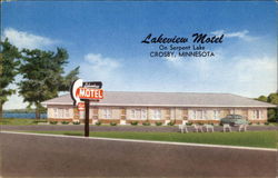 Lakeview Motel Crosby, MN Postcard Postcard