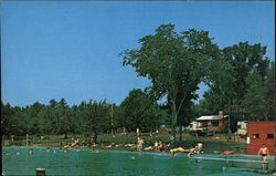Yonder Hill Campground - Swimming Pool & Recreation Area Postcard