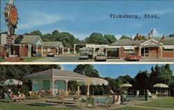 Magnolia Motor Hotel & Restaurant Vicksburg, MS Postcard Postcard