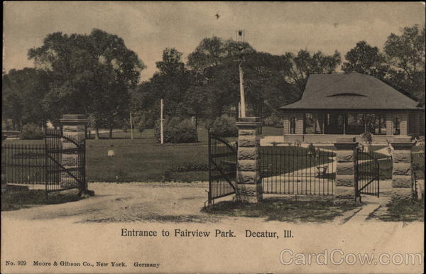 Entrance to Fairview Park Decatur Illinois