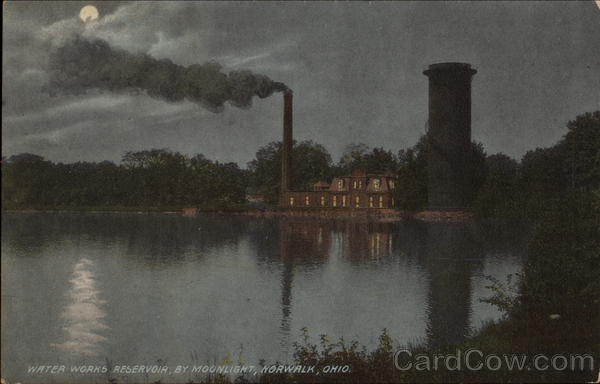 Water works Reservoir, by Moonlight Norwalk Ohio