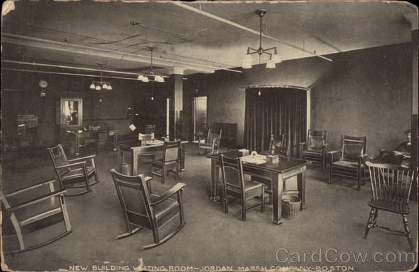 New Building Waiting Room, Jordan Marsh Company Boston Massachusetts