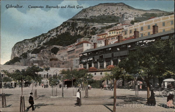 Casemates Barracks and Rock Gun Gibraltar Spain