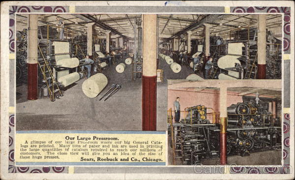 Our Large Pressroom, Sears, Robuck and Co Chicago Illinois