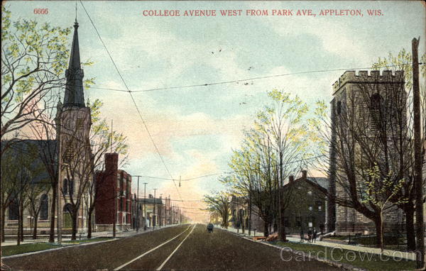 College Avenue West from Park Ave Appleton Wisconsin