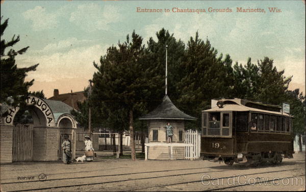 Entrance to Chautauqua Grounds Marinette Wisconsin