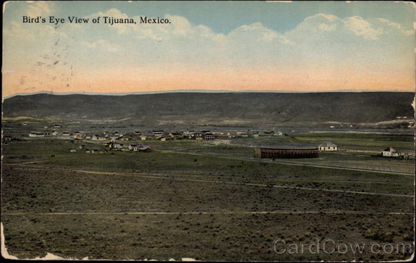 Bird's Eye View of Town Tijuana Mexico