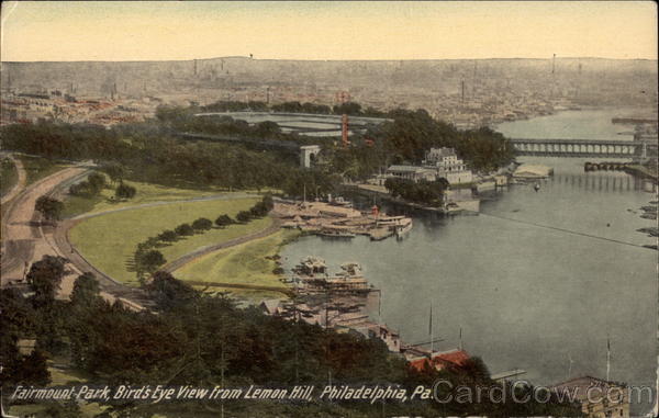 Fairmount Park - Bird's Eye View from Lemon Hill Philadelphia Pennsylvania