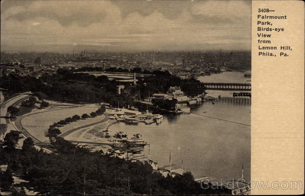 Fairmount Park, Birds-Eye View from Lemon Hill Philadelphia Pennsylvania