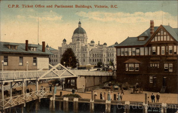 Ticket Office and Parliament Buildings Victoria BC Canada