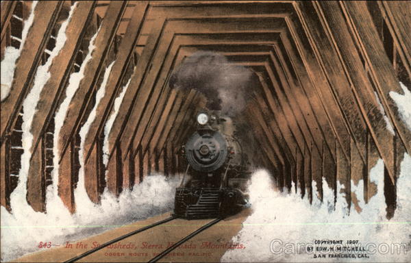In the Snowsheds, Sierra Nevada Mountains Railroad (Scenic)