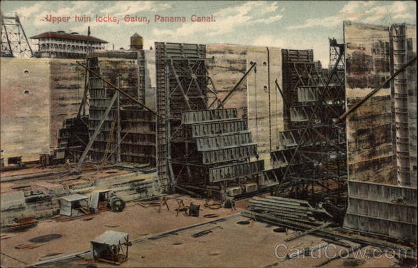 Upper twin locks, Gatun, Panama Canal
