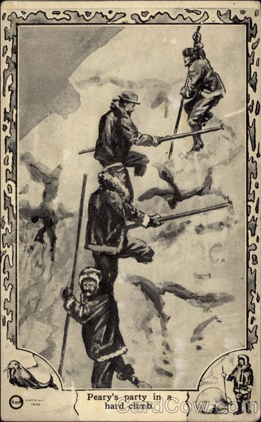 Peary's Party in a Hard Climb
