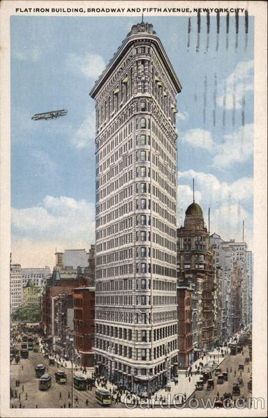 Flat Iron Building, Broadway and Fifth Avenue New York