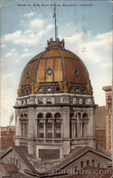 Dome of New Post Office building Chicago Illinois