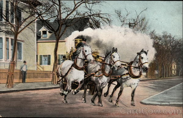 Engine Going to a Fire Providence Rhode Island