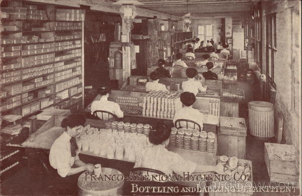 Franco-American Hygienic Co., Bottling and Labeling Department Chicago Illinois