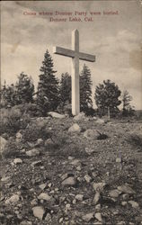 Cross where Donner Party wer Buried Postcard