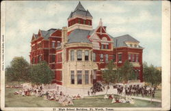 High School Building Fort Worth, TX Postcard Postcard