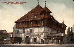 Konstanz, Altes Kaufhaus und Konziliums-Gebaude Postcard