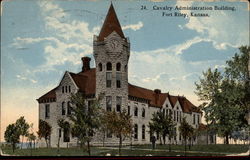 Cavalry Administration Building Fort Riley, KS Postcard Postcard