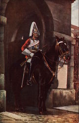 Sentry on Gurad - Whitehall London, United Kingdom Postcard Postcard