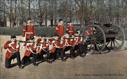 West Yorkshire Regiment and Machine Gun Postcard