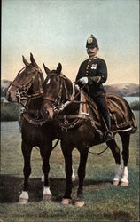 British Army Officer on Horse Postcard