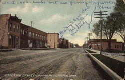 Jefferson Street, Looking West Vinton, IA Postcard Postcard