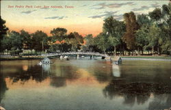 San Pedro Park Lake San Antonio, TX Postcard Postcard