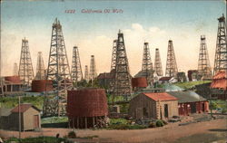 California Oil Wells Postcard