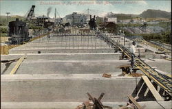 Construction of North Approach Wal Miraflores, Panama Postcard Postcard