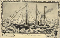 Ice Hummocks in Pathless Waste Boats, Ships Postcard Postcard