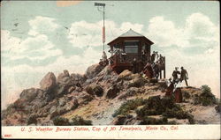 U.S. Weather Bureau Station, Top of Mt. Jamalpais Postcard