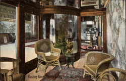 Resting Room, Marble Lobby, Hotel Alexandria Postcard