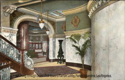Looking through Grand Arch toward Marble Lobby, Hotel Alexandria Postcard