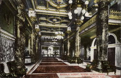 Marble Lobby, Hotel Alexandria Postcard