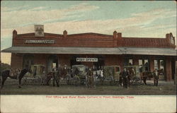 Post Office and Rural Route Carriers in front Postcard