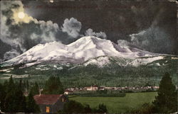 Mt. Shasta at Night Postcard