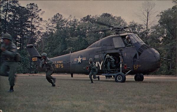Combat Demonstration of Airbourne Infantry Troops Fort Benning Georgia