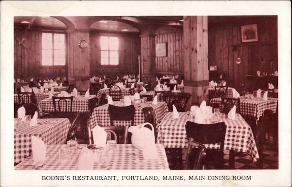 Boone's Restaurant - Main Dining Room Portland Maine