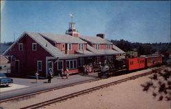 Waiting for the Train at Cranberry Junction, Edaville RR South Carver, MA Postcard Postcard