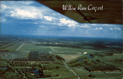 Willow Run Airport and the General Motors Plant Postcard