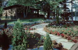 Froelich's Sayner Lodge Flower Garden Postcard