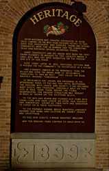 Historical Placque at Hotel Weyauwega Postcard