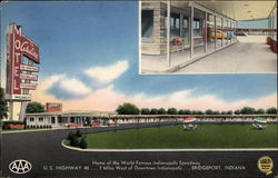The Catalina Motel Bridgeport, IN Postcard Postcard
