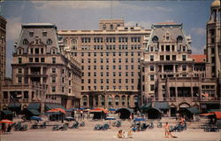The Dennis Hotel Viewed from the Beach Postcard