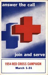 1954 Red Cross Campaign Postcard