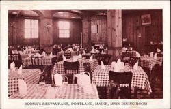Boone's Restaurant - Main Dining Room Postcard